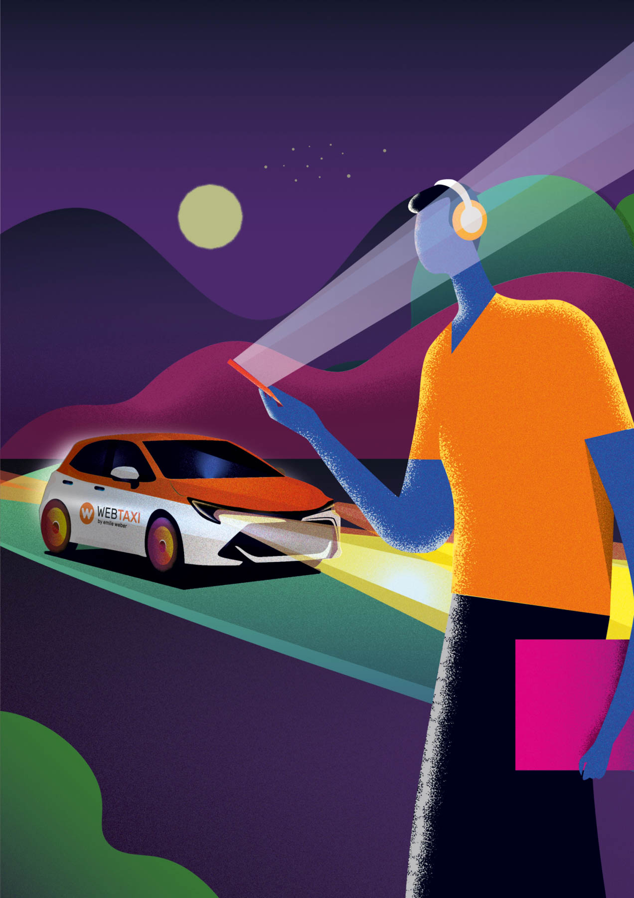 WEBTAXI 168官网的士 home page dark background